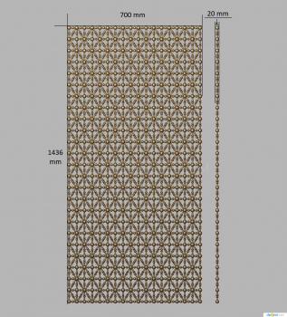Geometrical panel (PGM_0192) 3D model for CNC machine